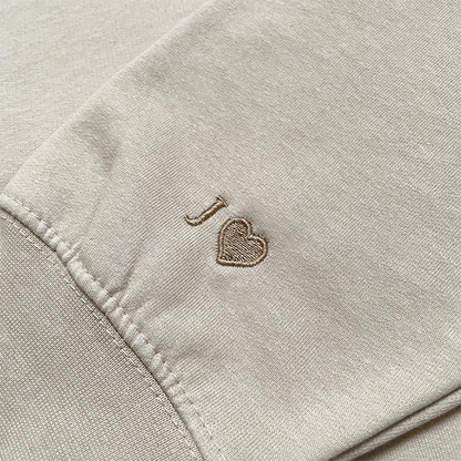 Buchstabe Personalisierter Pullover Pärchen mit Name & Ärmel bestickt